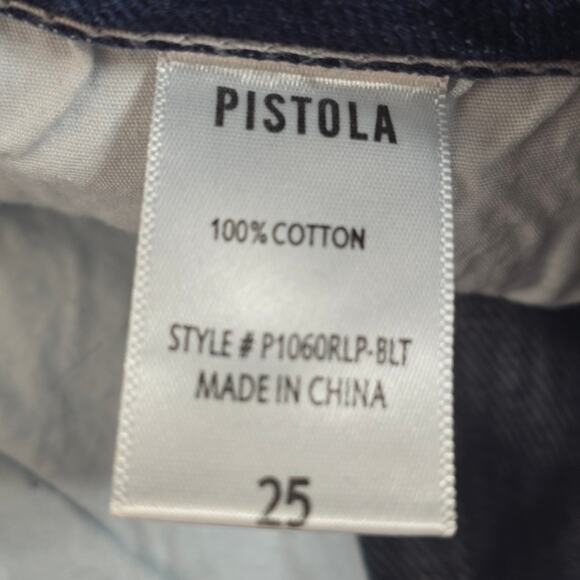 Pistola Kaia Denim Midi Skirt Blue Cult Front Back Slit Size 25 - Picture 11 of 12